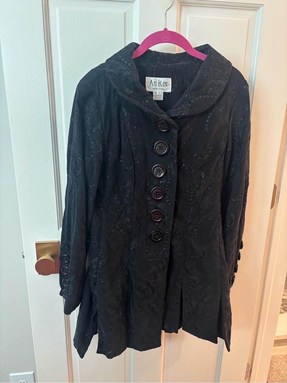 AN REN Textured Button-Front Women's coat